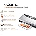 Gourmia GVS435 - Stainless Steel Vacuum Sealer - Preserve & Store Food or Vacuum for Sous Vide, 8 Versatile Function - Cannister Compatible, Includes Vacuum Seeler Bags & Knife -110V