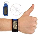 MosquitoAway Mosquito Repellent Bracelet & Bonus Clip! 2x FREE Repellent Refills - [No Spray, DEET-FREE] Natural Pest Control Product for Bugs & Insects - Perfect for Children, Girls, Boys, Adults, Women, and Men - Blue/Black