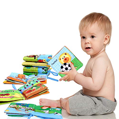 image for TNELTUEB My First Soft Book (Set of 8) Nontoxic Fabric Baby Cloth Soft