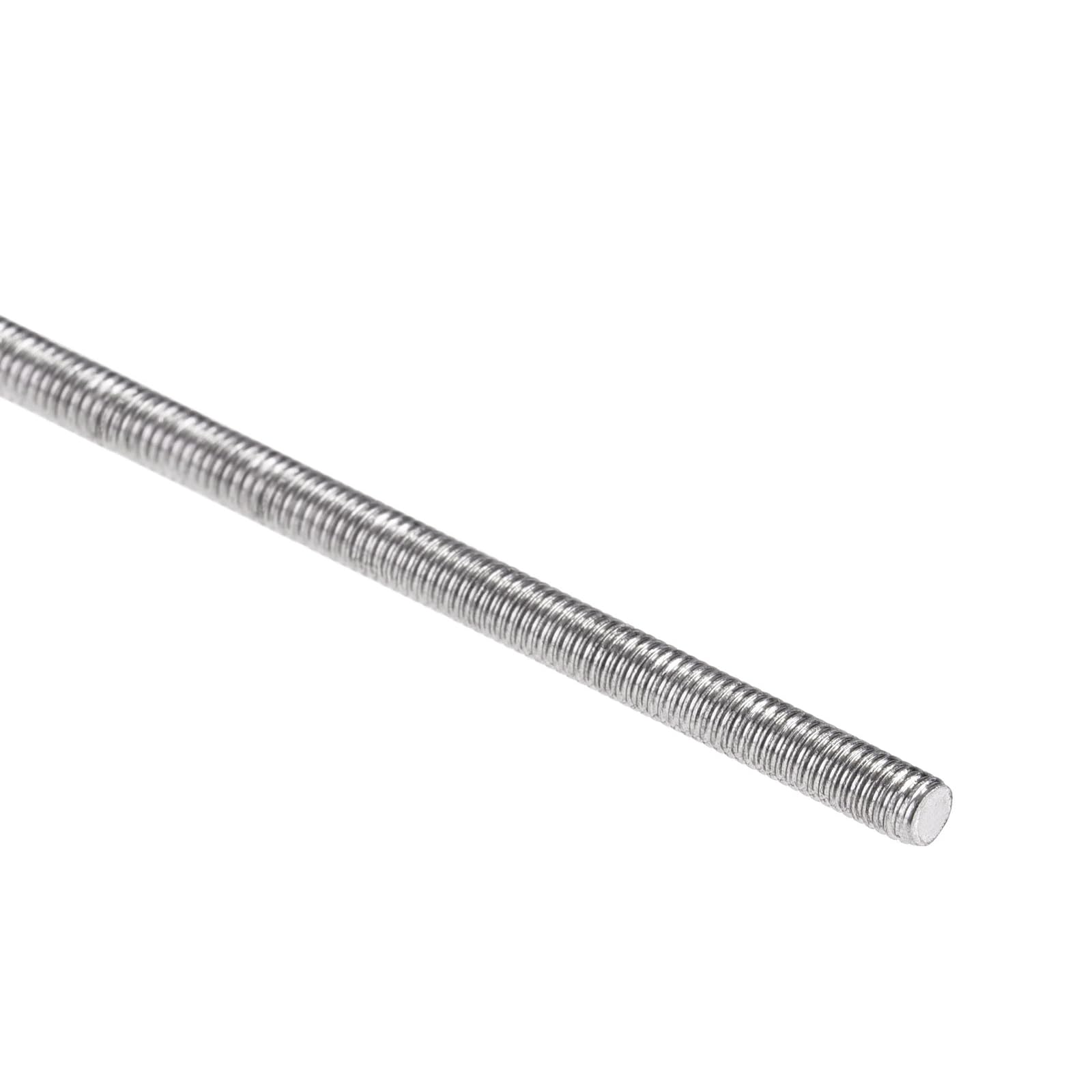 Rebower Fully Threaded Rod 304 Stainless Steel Right Hand Rod Bar Studs, [for Clamps and U-Bolts] - M3 x 350mm Male Threaded /Silver