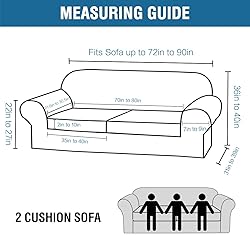 H.VERSAILTEX Real Velvet Plush 3 Piece Stretch Sofa
