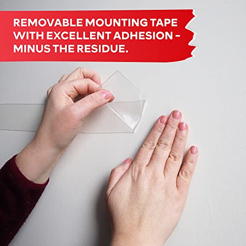 XFasten Double Sided Acrylic Mounting Tape Removable, Clear, 1Inch x