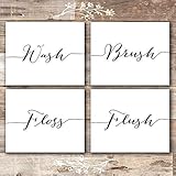 Bathroom Decor Art Prints (Set of 4) - Unframed - 8x10s