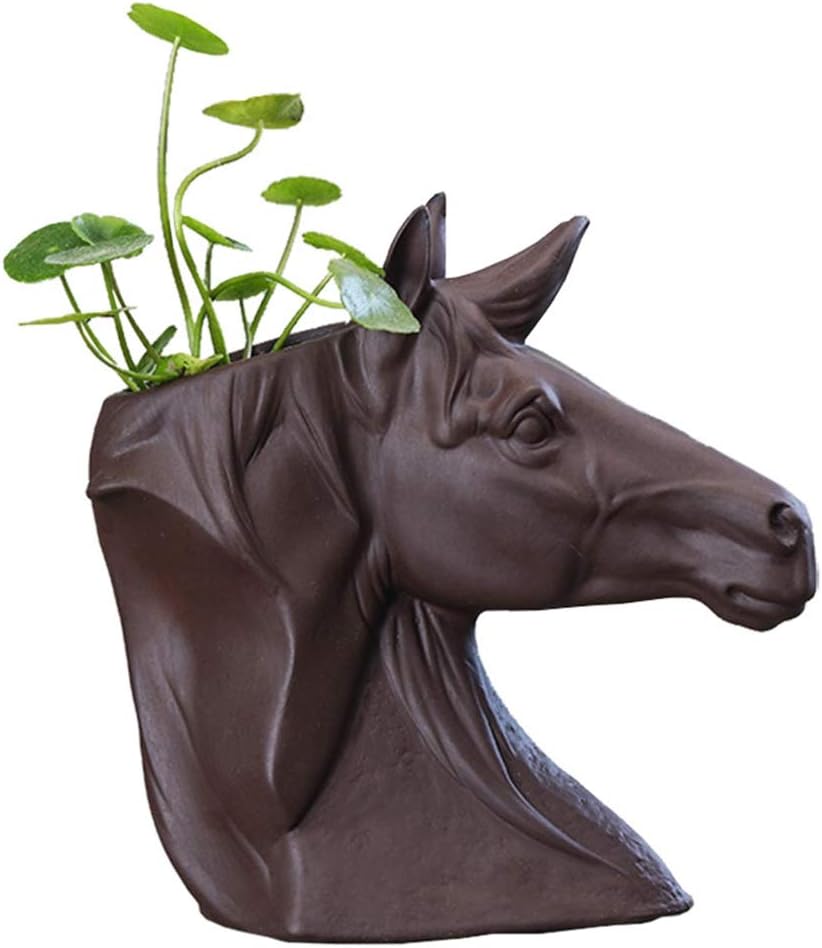 SELLONWANELO Horse Succulent Pots Ceramic Planter Small Cactus Flower Pot Garden
