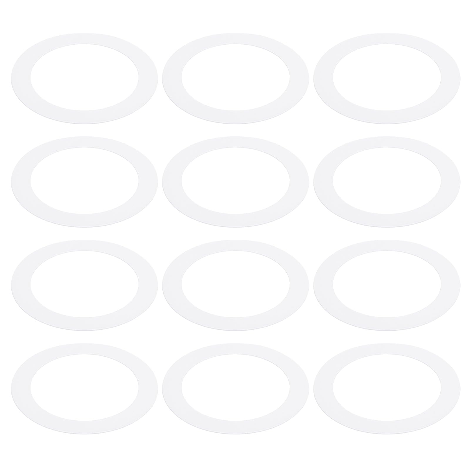 PATIKIL Goof Rings Inner Diameter 3.58", Outer Diameter 4.92", 12 Pcs Metal Goof Rings Cover Recessed Light Trim for Ceiling Wall Fixtures Can Lighting Down Light LED, Matte Finish White