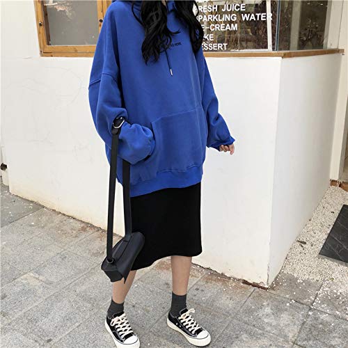 fashion street solid color loose hoodie