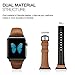 PATCHWORKS Premium Genuine Leather Band Replacement Bracelet Strap Dual Material Structure Air Strap in Brown Compatible For Apple Watch Band 38mm Series 1/2