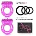2 Vibrating Cock Rings w. Clit Stimulator & 3 Different Size Penis Ring – Erection Enhancing Sex Toy for Men and Couples