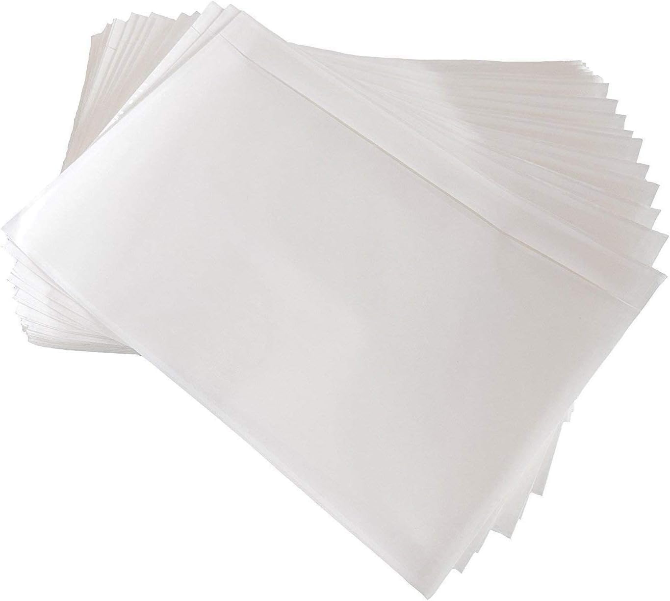 Photo 1 of (240 Pack) BEUYI Clear 9.5'' x 6.7'' Packing List Envelopes, Adhesive Shipping Label Pouches/Sleeves, Easily Fits Half of Letter-Size Paper