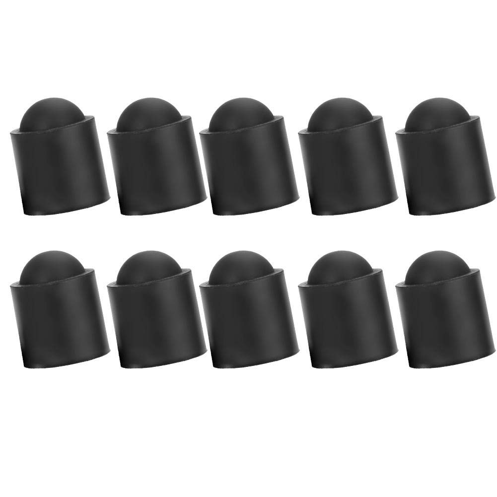 Huairdum Pool Billiards Cap, 10 Pcs Colors Pool Billiards Bumpers Snooker Tip Protective Rubber Cover Billiards Pole Stick Case Accessory(#1)