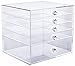 Cq acrylic 5 Drawer Clear Makeup Organizer,9.5
