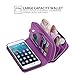 iPhone 8 Plus Case, iPhone 7 Plus Zipper Wallet Case, Pasonomi PU Leather Protective Shell Detachable Folio Flip Holster Carrying Case with Card Holder for Apple iPhone 8 Plus & 7 Plus (Purple)