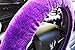acdiac 3pcs Set Winter Warm Furry Steering Wheel Cover&Handbrake Cover&Gear Shift Cover Set Faux Wool Uinversal Plush Non-Slip Car Interior Accessories-14.96