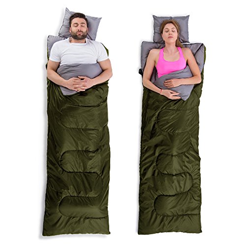 Gideon Extreme Waterproof Backpacking Double Sleeping Bag with 2