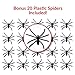 Colonel Pickles Novelties Spider Web Stretchy Fake Webs Halloween Decorations – Covers 850 Sq. Ft - with 20 Plastic Spiders