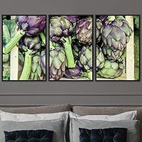 3 Piece Framed Canvas Wall Art Colorful Vegetables Canvas Prints Home Artwork Decoration for Living Room,Bedroom - 16