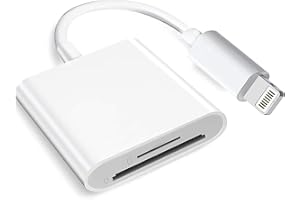 UNTVIE (Apple MFi Certified) Lightning to SD Card Camera Reader for iPhone iPad, 2 in 1 Dual Card Slot Supports SD and TF Card, Portable Sd Card Adapter, Plug and Play
