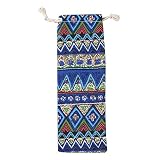 Straw Carrying Case, Travel Bag for Stainless Steel Straws, Glass Straws, Silicone Straws, Cutlery - Geometry