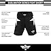 Elite Sports Men’s MMA Fight Shorts, Star Series UFC, BJJ, No Gi, Grappling, Jiu Jitsu Shorts (White, Medium)