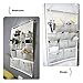 VIVIMONKEY Hanging Organizer with Pockets Fabric Wall Door Storage Home Cloth Closet Organizing Bags - Blue Stripe (12 Pockets with Pothook)