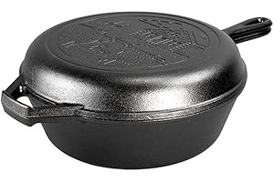 Lodge Cast Iron Wanderlust Series, Cabin Combo Cooker, 3.2 Quart​
