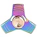 SYOURSELF Titanium Alloy Tri-Spinner Hand Fidget Toy, 1 Replacement Hybrid Ceramic Bearing- 5-7 mins High Speed & Quiet Spin EDC Focus Toy for Stress Relieve Anxiety Adult Children(Square Rainbow)