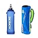 Geila Handheld Water Bottle for Running, 17 oz Grip Handheld Bottle with Hand Strap Hydration Pack, Sport Soft Flask (Blue)