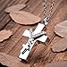 MEMORIALU Cross Dad Urn Necklaces for Ashes Cremation Crucifix Keepsake Memorial Men Stainless Steel Pendant Necklace