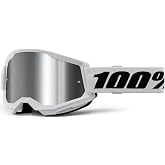 100% Strata 2 Junior Goggles OSFM White/Mirror Silver Lens | 100% STRATA 2 Goggle