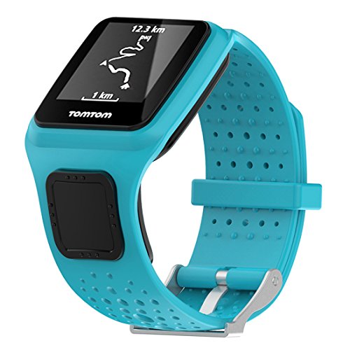 MOTONG Replacement Band For TomTom - MOTONG Silicone Repalcement Band For TomTom Multi-Sport GPS Watch,TomTom Multi-Sport + HRM,TomTom Multi-Sport Cardio Watch And More (Silicone Sky Blue) - Thumbnail 2
