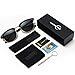 Clubmaster Sunglasses for Men Women - wearPro Retro Semi-Rimless Polarized Sun Glasses WP2006（bright/black）