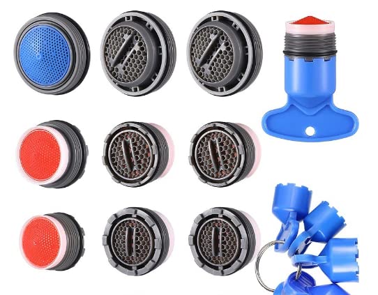 Photo 1 of 12 Pieces Moen Aerator Faucet Replacement for Sink and 5 Pieces Faucet Aerator Key Wrenches Removal Tool for Bathroom or Kitchen Sink