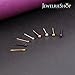 JewelrieShop Ball Earrings 316L Surgical Steel Earrings Round Ball Stud Earrings Set for Women