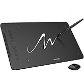 XPPen Updated Deco 01 V3 Drawing Tablet-16384 Levels of Pressure Battery-Free Stylus, 10x6 Inch OSU Graphic Tablet, 8 Hotkeys