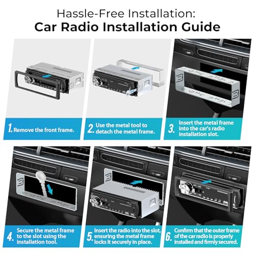 Car Stereo, CENXINY Car Radio Bluetooth Handsfree Calling Single Din Car Radio MP3/USB/SD/AUX/Compatible with Android and iOS