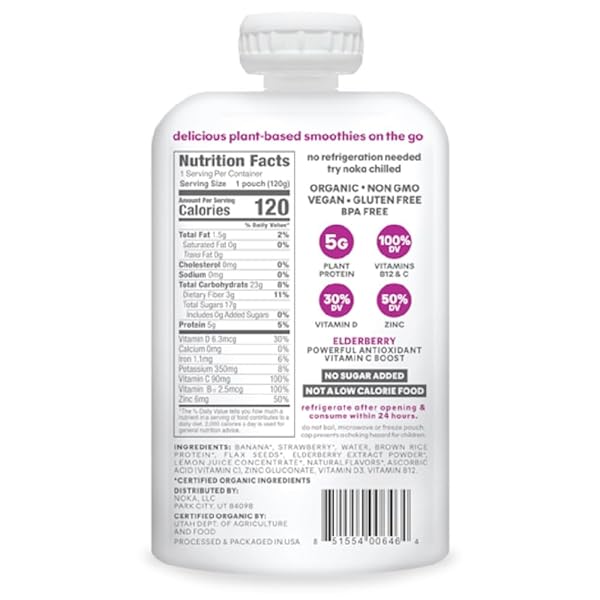 NOKA STRAWBERRY BANANA SUPERFOOD SMOOTHIE, 4.22 OZ