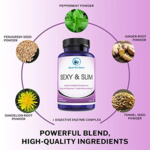Bloat No More Sexy & Slim Digestive Enzyme Dietary Supplement 60