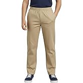 unik Boys Uniform Pull-On Pants, Elastic Waist Trousers, Kids Comfort Twill Pants, Check Size Chart for Best Fit