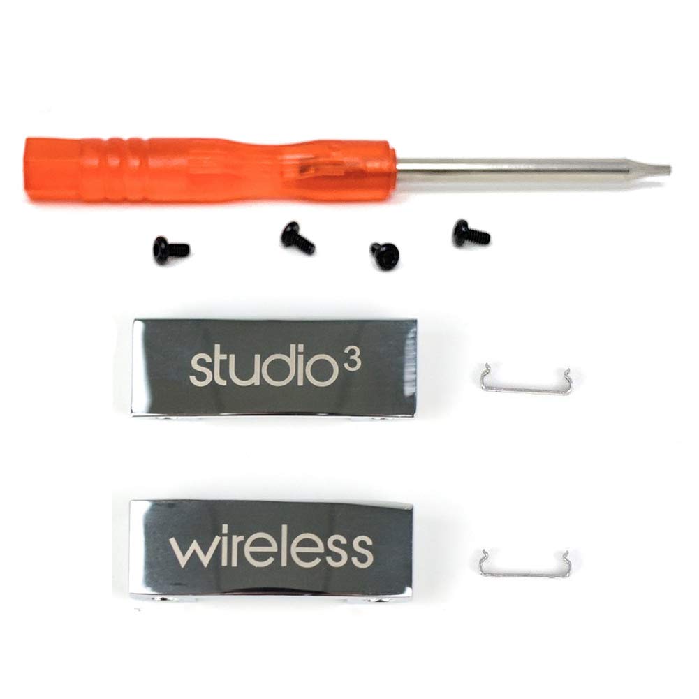 Studio3 Hinges Replacement Metal Buckle lock connector Clip Repair parts Compatible with Beats Studio 3.0 Wireless headphones (Silver)