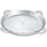 Concord Premium Stainless Steel Paella Pan with Heavy Duty Triply Bottom (20" (50 CM))