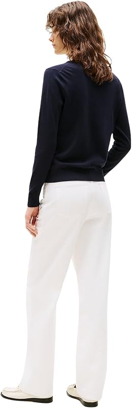 Damen Pullover Co Jersey Stitch Sweater V-Ausschnitt, Blau (Desert Sky), XXS — Foto 2 von 5