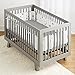 BreathableBaby | Classic Crib Bedding Set | Helps Prevent Arms and Legs from Getting Stuck Between Crib Slats | Independently Tested for Safety | 3 Piece | Star Light White and Gray