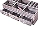 Rustic Wooden Desk Organizer for Home or Office - Makeup Organizer and Storage for Bathroom – Vanity Organizer with 3 Drawers and 6 Compartments – Rustic White Workspace Organizer