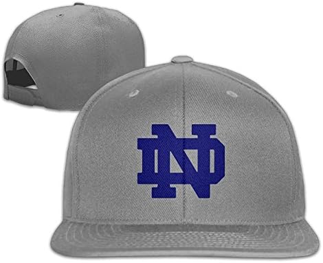 Notre Dame Fighting Irish Hip Hop Baseball Cap Hat Snapback Adjustable One Size Unisex Ash