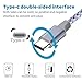 Daiendi USB MFI Type C Cable 5Pack 2x3FT 2x6FT 10FT,Nylon Braided Type C Cable Charger USB Cable Cable Compatible Samsung Galaxy S9 S8 S10 Plus Note 9/8 LG V30 G6 G5 Pixel 3 XL Nexus 5X/6P(Gray&white)