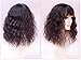 Yanamy Hair Topper Hairpieces with Bangs for Women, Clip on Curly Wavy Synthetic Top Wiglet Hairpieces for Thinning Hair (17