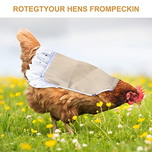 Hühnerweste Hühnersattel Sattelweste Hen Entenflügelschutz Gartenarbeit Schürzen 9.84 9.05in Mit Frills Henne Schürzen… – Bild 3