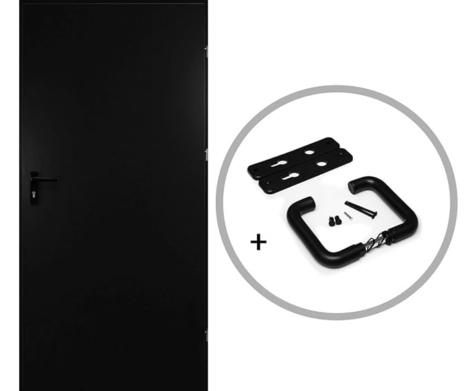 kuporta Stahltür Kellertür Garagentür Mehrzwecktür Xaver anthrazit 77,0 x 201 cm DIN links außen öffnend inkl. Drückerset