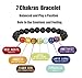 LOLIAS 5 Pcs Mens Bracelet Crystal Chakra Bracelet Healing Yoga Mala Bracelet Elastic 8MM Beads