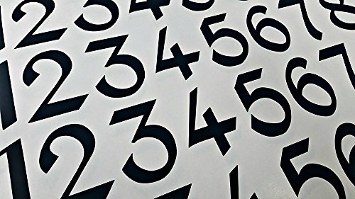 Vintage Style Die Cut Vinyl Numbers (3 inch, Matte Black)